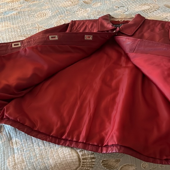 Red leather jacket. - Picture 3 of 3